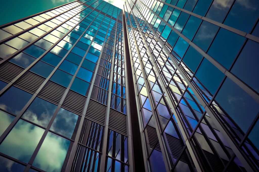 architecture, skyscraper, glass facades, modern, facade, sky, building, düsseldorf, city, modern architecture, glass, modern building, glass front, windows, glass windows, reflection, exterior, nature, perspective, office building, urban, high, downtown, low angle shot, structure, mirroring